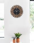 Rustic Boho Sunburst Wall Clock - 12 Inch