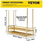 Gold Adjustable Hanging Wine Glass Rack Rack