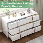 3-Piece White Bedroom Set with Nightstands and Dresser