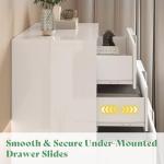 3-Piece White Bedroom Set with Nightstands and Dresser