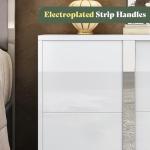 3-Piece White Bedroom Set with Nightstands and Dresser