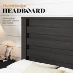 Farmhouse King Size Bed Frame with Fluted Headboard