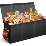 Large Collapsible Toy Box with Dividers - Black