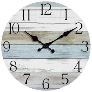 Rustic 8-Inch Silent Battery Operated Wall Clock