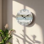 Rustic 8-Inch Silent Battery Operated Wall Clock