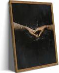 Moody Gothic Holding Hands Canvas Wall Art