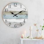 Rustic 8-Inch Silent Battery Operated Wall Clock