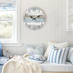 Rustic 8-Inch Silent Battery Operated Wall Clock