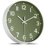 Olive Green 8-Inch Modern Minimalist Wall Clock
