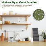 Olive Green 8-Inch Modern Minimalist Wall Clock
