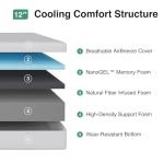 Novilla 12 Inch Full Gel Memory Foam Mattress