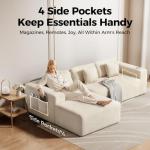 Beige Cloud Modular Sectional Couch with Chaise