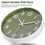 Olive Green 8-Inch Modern Minimalist Wall Clock