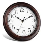 Silent Battery Operated Vintage Wall Clock - Bronze