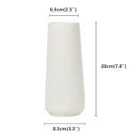 White Ribbed Ceramic Vase for Minimalist Decor
