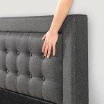 DACHELLE Queen Bed Frame with Tufted Headboard