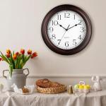 Silent Battery Operated Vintage Wall Clock - Bronze