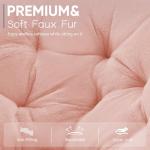 DUMOS Comfy Faux Fur Saucer Lounge Chair