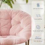 DUMOS Comfy Faux Fur Saucer Lounge Chair