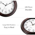 Silent Battery Operated Vintage Wall Clock - Bronze