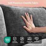 Marsail Grey U-Shaped Modular Sofa with Ottoman