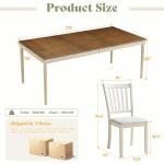 9-Piece Rustic Farmhouse Dining Table Set