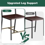 4-Piece Dark Walnut Kitchen Table and Chairs Set