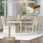 9-Piece Rustic Farmhouse Dining Table Set