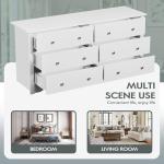 White Wood 6-Drawer Dresser for Bedroom or Hallway
