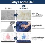 Navy Blue Chair Cushions Set of 4, Tufted