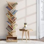 9-Tier Corner Bookshelf - Stylish Display Rack