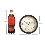 Vintage 8-Inch Silent Wall Clock in Bronze