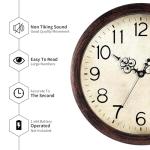 Vintage 8-Inch Silent Wall Clock in Bronze