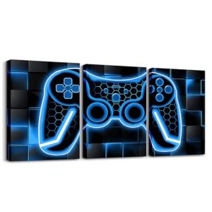 Gamer Canvas Wall Art Set for Bedroom Decor