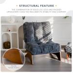 MaxYOYO Adjustable Accent Chair with Ottoman, Dark Grey