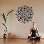 Large Metal Lotus Flower Wall Art Decor