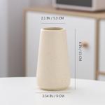 Beige Ceramic Vase for Home Decor and Centerpieces