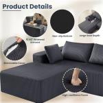 DUMOS 108" Cloud L-Shape Sectional Sofa - Grey