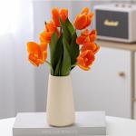 Beige Ceramic Vase for Home Decor and Centerpieces