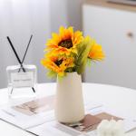 Beige Ceramic Vase for Home Decor and Centerpieces