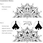 Large Metal Lotus Flower Wall Art Decor