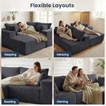 DUMOS 108" Cloud L-Shape Sectional Sofa - Grey