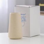 Beige Ceramic Vase for Home Decor and Centerpieces