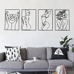 Black Minimalist Wall Art Set of 4