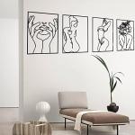 Black Minimalist Wall Art Set of 4