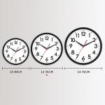 12-Inch Silent Modern Wall Clock - Black