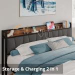 California King Bed Frame with Storage and Charging