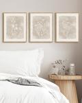 Framed Vintage Floral Wall Art for Bedroom