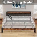 California King Bed Frame with Storage and Charging
