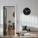 Black Minimalist 12" Abstract Wall Clock